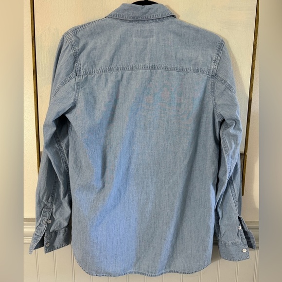 LUCKY BRAND Women's Long Sleeve Button Up Denim Boyfriend Shirt Size Small - Picture 5 of 6